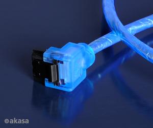 Akasa SATA3 6Gb/s Cable Blue UV Reactive 100cm