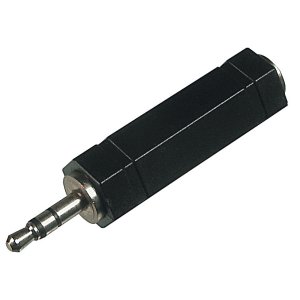 3.5mm Stereo Plug to 6.3mm Stereo Socket Adaptor