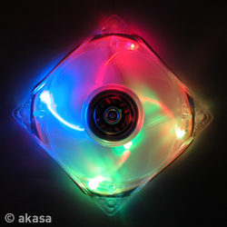Akasa Chimera 80mm Fan 12 LED Multi-colour Low Noise