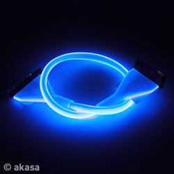 Akasa UV Day-Glo Round Floppy Cable BLUE